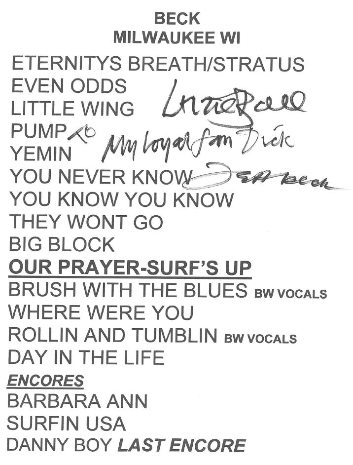 Milwaukee Setlist